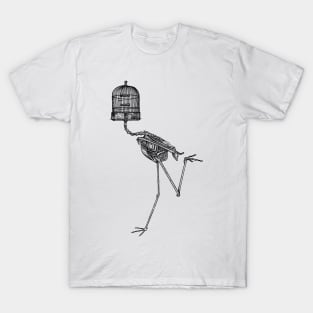 Running bird skeleton T-Shirt